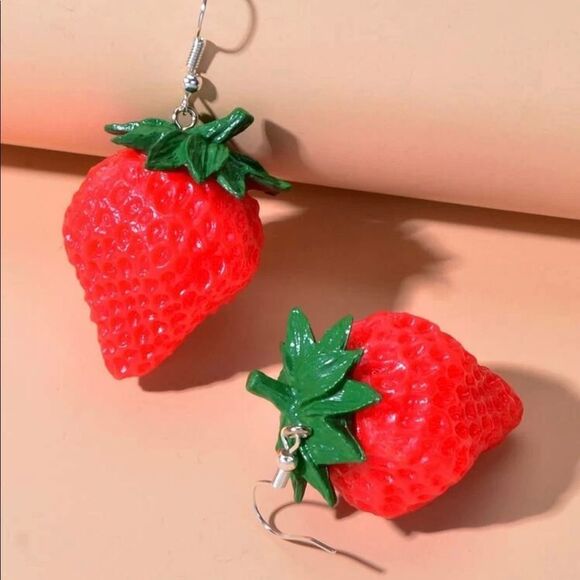 Strawberry Statement Earrings  - Picture 2 of 5